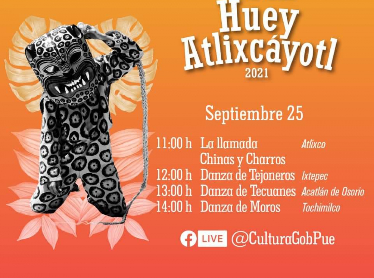 Anuncian calendario de Huey Atlixcayotl virtual